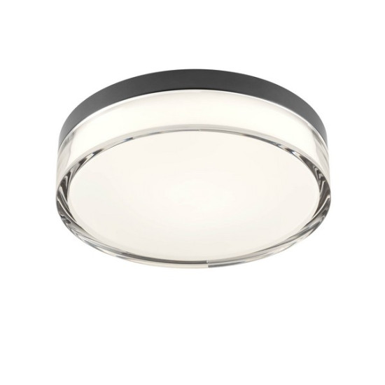 Redo Frisbi fekete-fehér vízvédett fürdőszobai LED mennyezeti lámpa (RED-01-3735) LED 1 izzós IP44