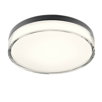 Redo Frisbi fekete-fehér vízvédett fürdőszobai LED mennyezeti lámpa (RED-01-3736) LED 1 izzós IP44