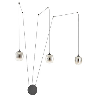 Redo Khadi fekete-füstszínű  LED fali lámpa (RED-01-3485) LED 1 izzós IP20