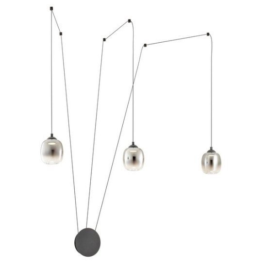 Redo Khadi fekete-füstszínű  LED fali lámpa (RED-01-3485) LED 1 izzós IP20