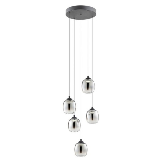 Redo Khadi fekete-füstszínű  LED függesztett lámpa (RED-01-3488) LED 1 izzós IP20