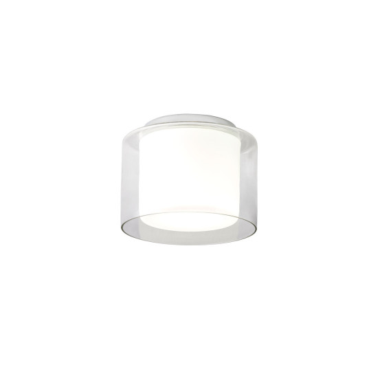 Redo Naji króm-fehér-átlátszó Fürdőszobai mennyezeti lámpa (RED-01-1452) E27 1 izzós IP44