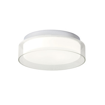 Redo Naji króm-fehér-átlátszó LED fürdőszobai mennyezeti lámpa (RED-01-1454) LED 1 izzós IP44