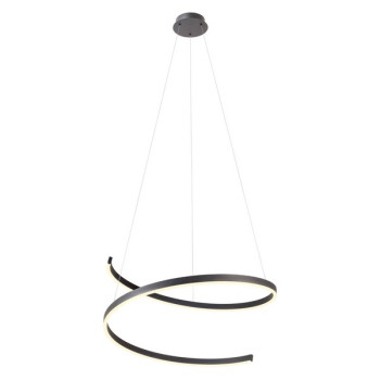 Redo Scroll fekete LED függesztett lámpa (RED-01-4018) LED 1 izzós IP20