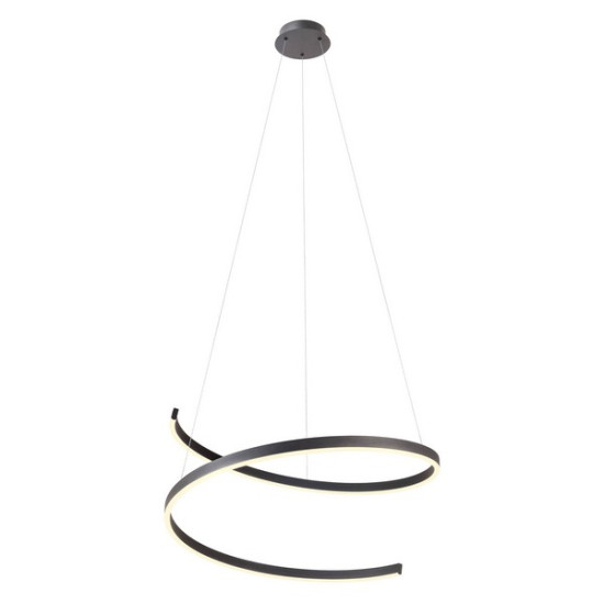Redo Scroll fekete LED függesztett lámpa (RED-01-4018) LED 1 izzós IP20