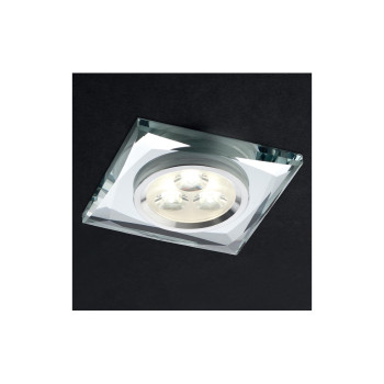 Redo Smarter CR 35 LED króm-üveg LED beépíthető spotlámpa (RED-70313) LED 3 izzós IP20