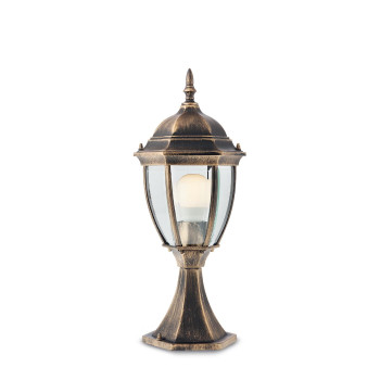 Redo Smarter Sevilla antik arany-átlátszó kültéri asztali lámpa (RED-9606) E27 1 izzós IP44
