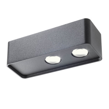 Redo Yuki fekete LED fali lámpa (RED-01-3696) LED 1 izzós IP20