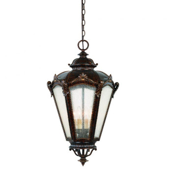Savoy House BASTION barna-átlátszó kültéri függesztett lámpa (SAV-5-3216-56) E14 4 izzós IP23