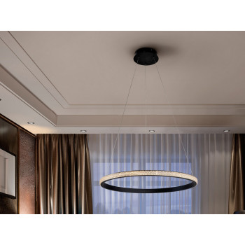 SCHULLER RING fekete LED függesztett lámpa (SCH-717526) LED  IP20