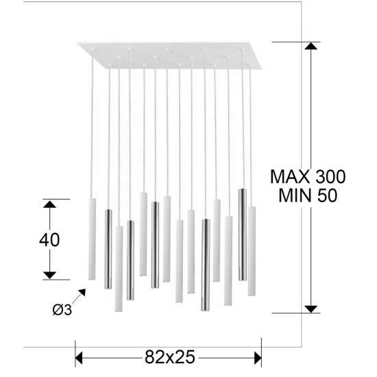 SCHULLER VARAS króm-fehér LED függesztett lámpa (SCH-373416G) LED  IP20