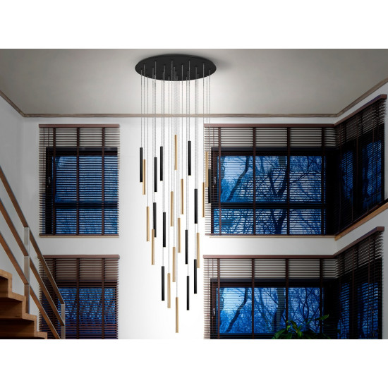 SCHULLER VARAS fekete-arany LED függesztett lámpa (SCH-373968) LED  IP20