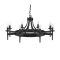 Searchlight Cartwheel II fekete függesztett lámpa (SL-2428-8BK) E14 8 izzós IP20