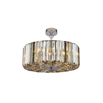 Searchlight Chapeau króm-borostyán kristály függesztett lámpa (SL-82101-5CC) E27 5 izzós IP20