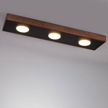 Sigma Dalia fekete-barna mennyezeti lámpa (SIG-41003) GX53 3 izzós IP20