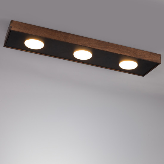 Sigma Dalia fekete-barna mennyezeti lámpa (SIG-41003) GX53 3 izzós IP20