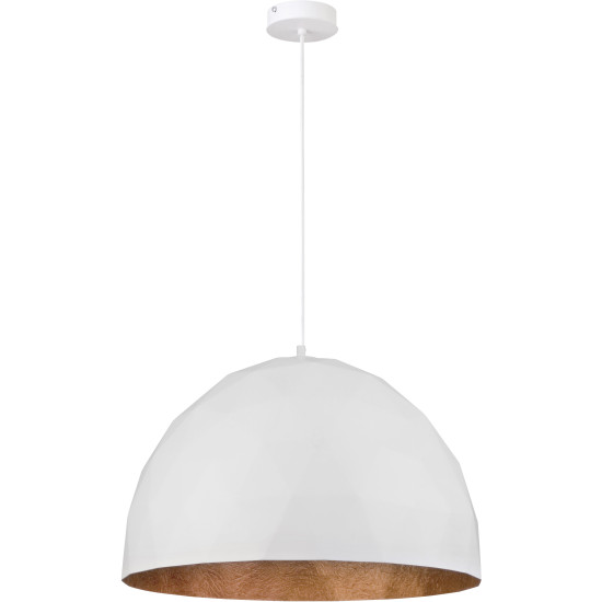 Sigma Diament fehér-réz függesztett lámpa (SIG-31370) E27 1 izzós IP20