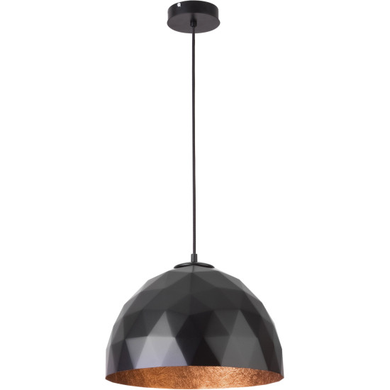Sigma Diament fekete-réz függesztett lámpa (SIG-31372) E27 1 izzós IP20