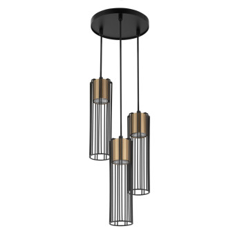 Sigma Fobia fekete-arany függesztett lámpa (SIG-33458) GU10 3 izzós IP20