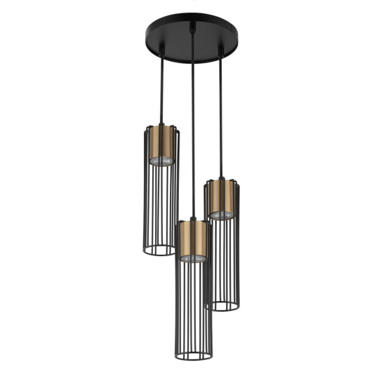Sigma Fobia fekete-arany függesztett lámpa (SIG-33458) GU10 3 izzós IP20