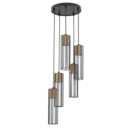 Sigma Fobia fekete-arany függesztett lámpa (SIG-33461) GU10 5 izzós IP20