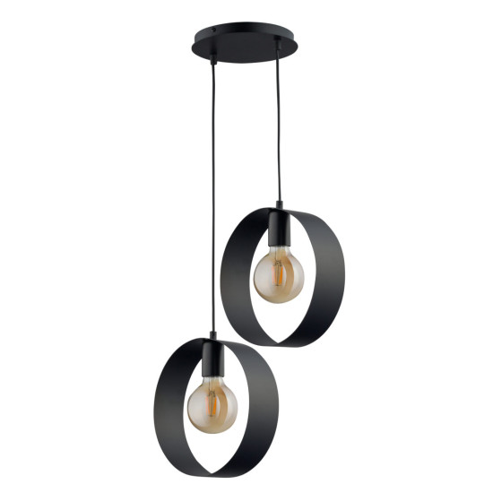 Sigma Happy fekete függesztett lámpa (SIG-32281) E27 2 izzós IP20