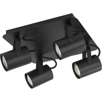 Sigma KAMERA fekete mennyezeti lámpa (SIG-32555) GU10 4 izzós IP20