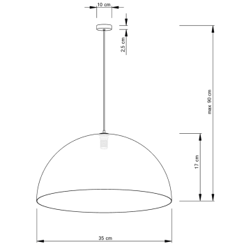 Sigma Sfera fehér-arany függesztett lámpa (SIG-30145) E27 1 izzós IP20