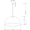 Sigma Sfera fehér-arany függesztett lámpa (SIG-30145) E27 1 izzós IP20