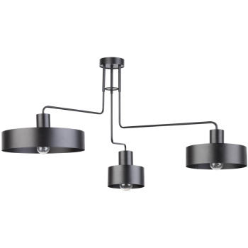 Sigma Vasco fekete mennyezeti lámpa (SIG-31553) E27 3 izzós IP20