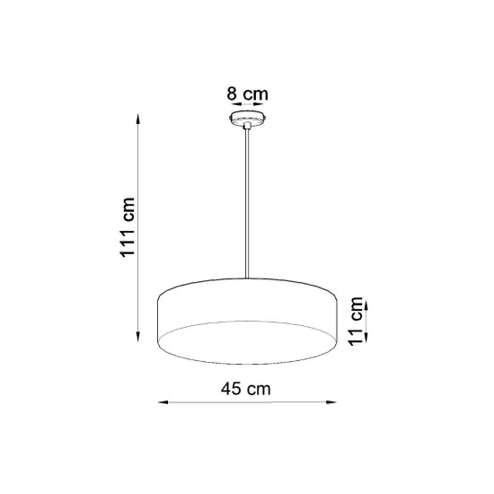 Sollux Arena 45 szürke függesztett lámpa (SOL-SL.0119) E27 3 izzós IP20