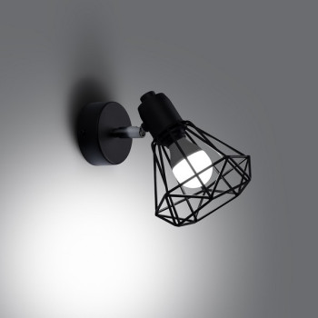 Sollux Artemis 1 fekete falikar (SOL-SL.1105) E14 1 izzós IP20