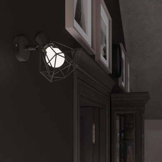 Sollux Artemis 1 fekete falikar (SOL-SL.1105) E14 1 izzós IP20