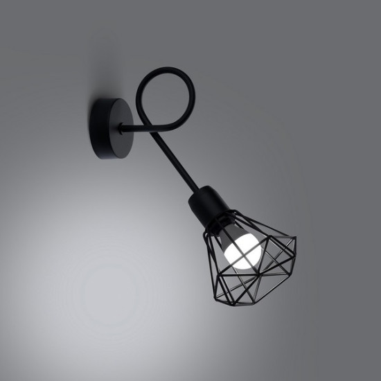 Sollux Artemis 1S fekete falikar (SOL-SL.1108) E14 1 izzós IP20