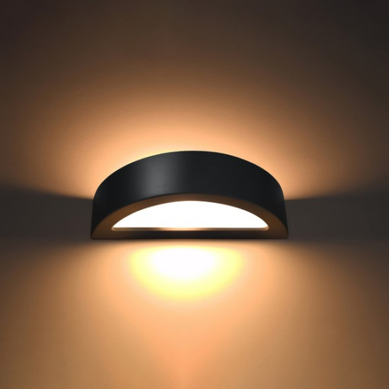 Sollux Atena fekete fali lámpa (SOL-SL.0874) E27 1 izzós IP20