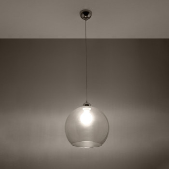 Sollux Ball átlátszó függesztett lámpa (SOL-SL.0248) E27 1 izzós IP20