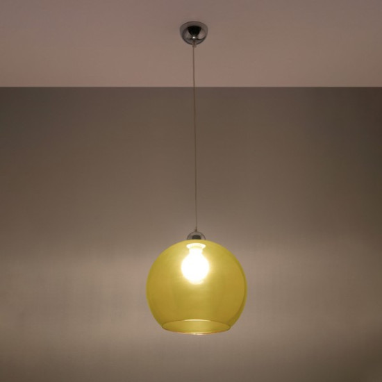 Sollux Ball sárga függesztett lámpa (SOL-SL.0252) E27 1 izzós IP20