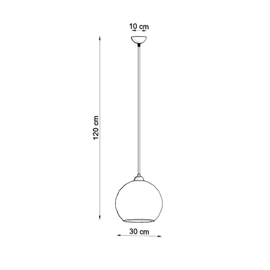 Sollux Ball piros függesztett lámpa (SOL-SL.0253) E27 1 izzós IP20
