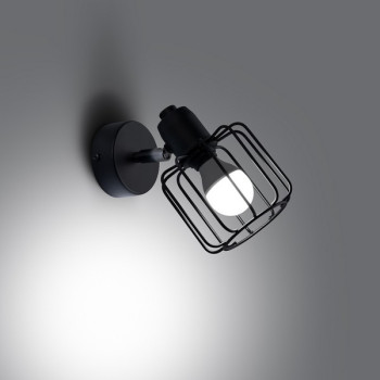 Sollux Beluci 1 fekete falikar (SOL-SL.1114) E14 1 izzós IP20