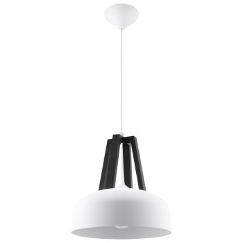 Sollux Casco fehér-fekete függesztett lámpa (SOL-SL.0387) E27 1 izzós IP20