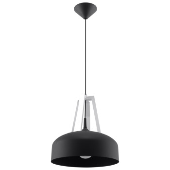 Sollux Casco fekete-fehér függesztett lámpa (SOL-SL.0389) E27 1 izzós IP20