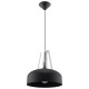 Sollux Casco fekete-fehér függesztett lámpa (SOL-SL.0389) E27 1 izzós IP20