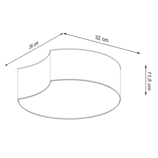 Sollux Circle 1 fehér mennyezeti lámpa (SOL-SL.1050) E27 2 izzós IP20