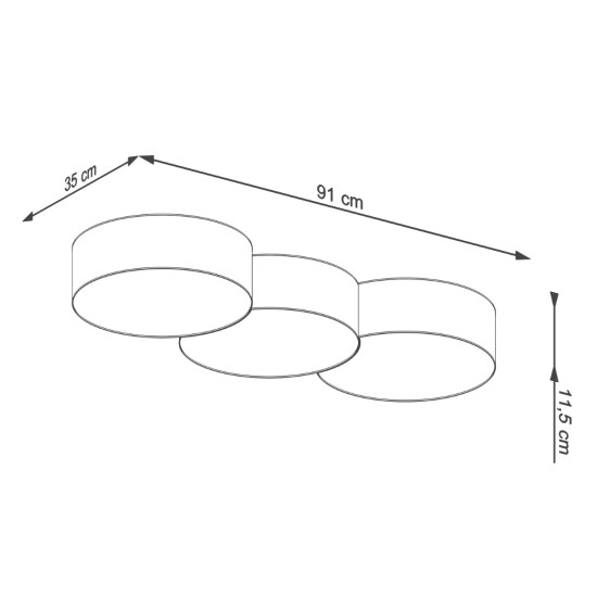 Sollux Circle 3A fehér mennyezeti lámpa (SOL-SL.1051) E27 6 izzós IP20