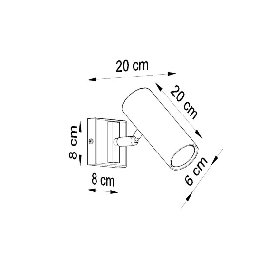Sollux Direzione fekete falikar (SOL-SL.0498) GU10 1 izzós IP20