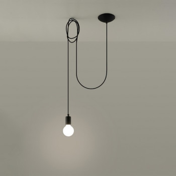 Sollux Edison 1 fekete függesztett lámpa (SOL-SL.0369) E27 1 izzós IP20