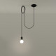 Sollux Edison 1 fekete függesztett lámpa (SOL-SL.0369) E27 1 izzós IP20
