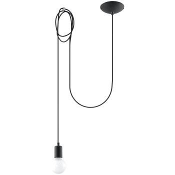 Sollux Edison 1 fekete függesztett lámpa (SOL-SL.0369) E27 1 izzós IP20