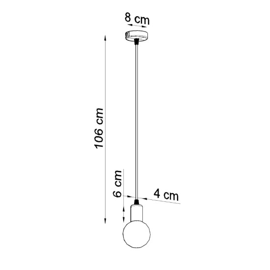 Sollux Edison fekete függesztett lámpa (SOL-SL.0152) E27 1 izzós IP20