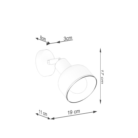 Sollux Elba fehér falikar (SOL-SL.1313) E27 1 izzós IP20